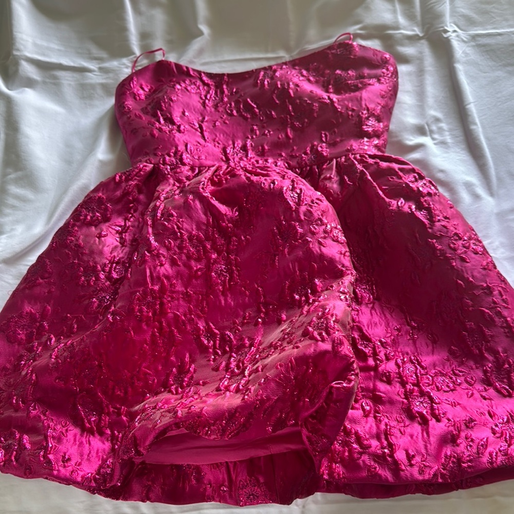 Vibrant Pink Floral Dress